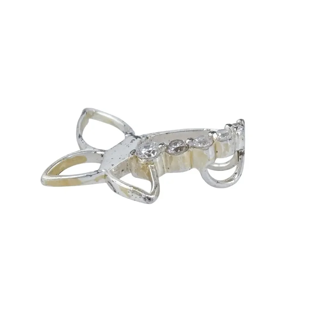 Vintage Sterling Silver 925 Cubic Zirconia Butterfly